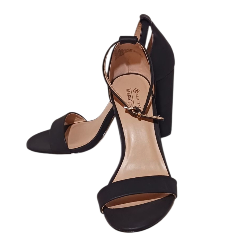 Chunky Heel Black Pumps Vegan Sustainable.  by: Call It Spring